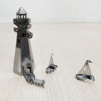 PUZZLIA đồ chơi mini 3d puzzle Cùng đánh vần ngọn hải đăng đồng hồ nhéMô hình xây dựng kim loại xếp hình ba chiều 3D thủ công tự làm mới có độ khó cao
