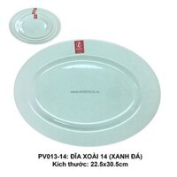 PV014-16 Dĩa Xoài Oval 16 (Xanh Đá)