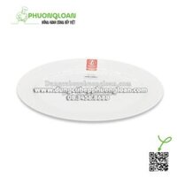 PV016-10 Đĩa xoài Oval 10 (Trắng trơn)