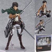 PVC Anime Attack on Titan 213 LEVI Action Figure 203 Mikasa Ackerman 207 Eren Yeager Movable Assemble Modeling Toy (Color : 207 Eren)