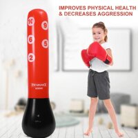 PVC Bơm Hơi Bao Cát Trẻ Em Bơm Hơi Dọc Túi Cát Boxing Bài Cốc Bao Cát Dày Với Hướng Dẫn Sử Dụng Bơm Hơi Đồ Chơi Quyền Anh