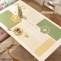 Pvc Mềm Kính Bàn Ăn Thảm Hình Chữ Nhật Chống Thấm Nước Chống Dầu Bàn Vải Chống bỏng Bàn Trà Thảm Văn Phòng Để Bàn Thảm