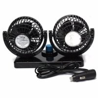 Pvn12413 quạt đôi mini thông minh 12v thông gió cho xe hơi xe tải xoay 360 độ