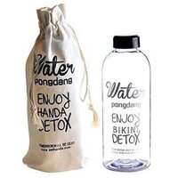 Pvn3509 bình nước detox 1000ml, có túi dây rút đẹp kèm theo t2