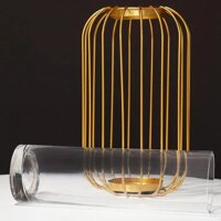Pvn40333 đồ decor trang trí nội thất lọ hoa lồng chim kiểu dáng nghệ thuật, sang trọng, hiện đại