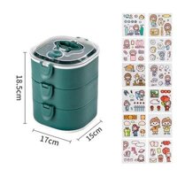 Pvn40457 hộp đựng cơm cặp lồng cơm giữ nhiệt 3 tầng