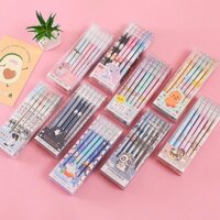 Pvn42069 bút bi cute bút gel bút bi nước bút mực gel xoá được viết màu đen xanh hộp 12 chiếc