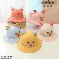Pvn44415 mũ ,nón vành rộng hình hươu cho bé trai và gái 0-18 tháng tuổi