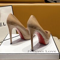 Pwgo Giày Cao Gót 12cm Mũi Nhọn Chống Thấm Nước Màu nude Quyến Rũ Dễ Phối Đồ Dành Cho Nữ