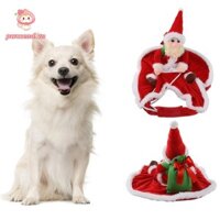 Pwsend Puppy Santa Áo Hoodie Xmas Trang phục mùa đông ấm áp cho thú cưng