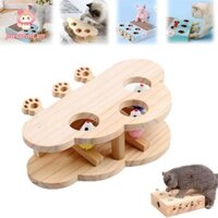 Pwsend Whack a Mole Toys, 3 trong 1 với Whack a Mole Wood Cat Toy, Đồ chơi săn bắn mèo đa chức năng bền bỉ vui nhộn cho mèo trong nhà