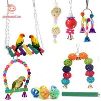 Pwsssend Vẹt Đồ Chơi Xoay Treo Cockatiel Lồng Chim Phụ Kiện