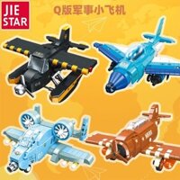 Q Phiên Bản Dễ Thương Máy Bay Tiêm Kích Dưới Nước Máy Bay Tấn Công Cánh Quạt Máy Bay Thế Chiến II Phản Lực Ngôi Sao Lắp Ráp Khối Xây Dựng Xếp Hình 40