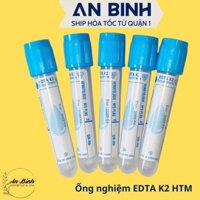 (Q1-HCM) Ống Nghiệm Edta K2 HTM 2ml 4ml Nắp Xanh Dương, Mous Thấp Vỉ 100 Ống