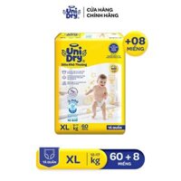 (Q.10) Thanh lý Tã quần UniDry Siêu khô thoáng gói Super Jumbo mới XL60+8