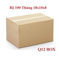 Q12 - Bộ 100 Thùng Carton Size 18x10x8 Cm Hộp Carton Giá Rẻ