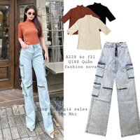 q188 quần fashion nova khóa kéo 3 túi