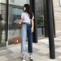 (q19) quần jeans ulzzang phá cách(sẵn s m)