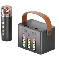 Q2 bluetooth Speaker Portable Speaker with Microphone K-song 360° Surround Sound Subwoofer Built-in DSP Chip LED Light T