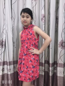 Đầm Chiffon phối eo thun Gaia