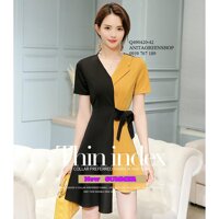 Q490420 ĐẦM SƠ MI LỆCH TÀ - 3XL