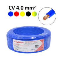 (Q5) (Lẻ 10 mét) Dây điện Cadivi 4.0 đơn 7 sợi đồng bên trong CV4.0