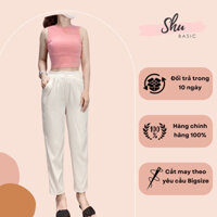 Q7- Quần Baggy Nữ Cạp Chun Thoải Mái, Năng Động, Gọn Dáng - Quần Công Sở Nữ Chất Dày Dặn, Đứng Form