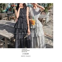 Q750620 ĐẦM VOAN CHẤM BI XẾP TẦNG