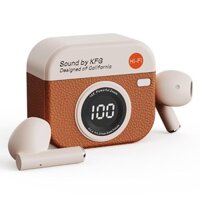 Q86 Retro Camera Da Thiết Kế Hạt Tai Nghe Không Dây Bán Trong Tai Nghe Có Màn Hình Hiển Thị Kỹ Thuật Số Và Chơi Game Độ Trễ Thấp Feiy