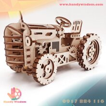 Đồ chơi lắp ráp gỗ 3D Robotime - Xe máy cày Tractor LK401