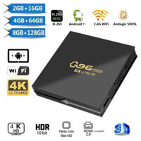 Q96 Max TV BOX ANDROID 11 Amlogic S905 Quad core 64 bit 4K 3D UHD máy phát đa phương tiện TV thông minh H. 265 IPTV np2j