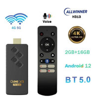 Q96 X2 ATV thông minh TV Stick Android 12 H313 4G 5G wifi hỗ trợ 4K HD media player IPTV bt5.0 2GB 16GB bằng giọng nói từ xa TV Box PK Y10 6iug