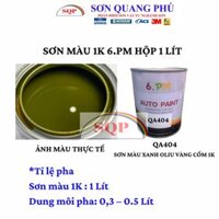 QA404 Sơn màu xanh oliu vàng cốm 1K Autopaint hiệu 6.PM lon 1 Lít cho oto xe máy