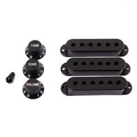 [QAS STORE] 3Pcs Durable Guitar Pickup Cover Volume Tone Knobs Switch Tip Parts Set