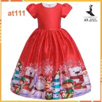 [QAZ] Đầm giáng sinh cho bé gái từ 13kg đến 45kg AT111
