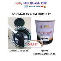 QB502 Sơn màu xanh lá cây 2K hãng Autopaint lon 1L Sơn oto xe máy sơn màu xanh ánh lá KODO 1L nước sơn SONQUANGPHU8856