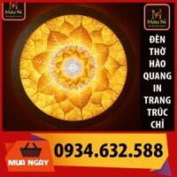 (qc) [ SIÊU GIẢM GIÁ ] ĐÈN THỜ hào quang Phật, khung sắt, Đường kính 30cm (thích hợp đặt tượng thờ cao 25cm đến 35cm)