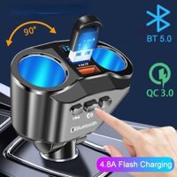 Qc3.0 Bộ sạc xe hơi Bluetooth rảnh tay Máy nghe nhạc MP3 USB Sạc điện thoại Hỗ trợ 12V-24V