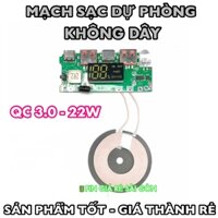 [QC3.0 - Không dây] Mạch sạc dự phòng không dây QC3.0 22W