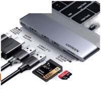 ☇❒Qcbh Khuyến nghị chất lượng Green Link typec Docking Station Mở rộng usb Lightning 3hdmi Converter Thích hợp cho không khí Apple macbook pro007