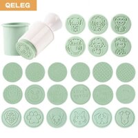 Qeleg khuôn đóng dấu bánh quy ép tay dụng cụ làm bánh dập nổi đa họa tiết hoạt hình tự làm