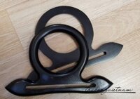 QG008 Quai gỗ túi xách tròn 11cm thanh ngang 20cm