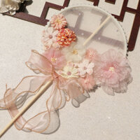 Qhs Quạt cổ trang trung quốc quạt cầm tay cô dâu Quạt Cầm Tay Thêu Họa Tiết Cổ Điển Dành Cho Cô Dâu