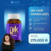 QIK HAIR - Cải thiện tình trạng rụng tóc cho nam và nữ - Hộp 30 viên