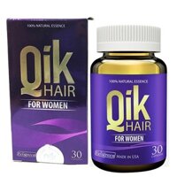 QIK Hair For Women: Viên Bổ Tóc Cho Nữ (30 Viên) - GIẢM RỤNG, MỌC TÓC CHẮC KHỎE