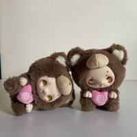 Qimeng Sinh Học Nâu Thợ May Gấu Cao Su Dễ Thương Sang Trọng Búp Bê Búp Bê Trẻ Em Quà Tặng 0106