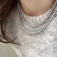Qingdao Meilin bắt chước Vòng cổ ngọc trai Swarovski, Vòng Cổ màu xám cao cấp sang trọng nhẹ, Vòng Cổ đa thông số kỹ thuật, Vòng Cổ xương đòn dần dần