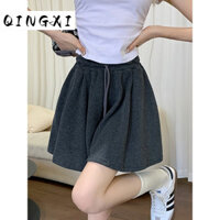 QINGXI quần ống rộng Quần Túi Hộp casual trendy Korean Thông thường WFK2440DG5 31Z240803