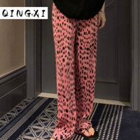 QINGXI quần ống rộng Quần Túi Hộp Phong cách comfortable Thời trang casual WFK24303OM 35Z240827