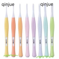 Qinjue 8 Cái Móc Bộ, 2,5mm-6mm 8 màu Kích cỡ khác nhau Bộ kim, Khăn choàng móc mềm bằng silicon cầm tay